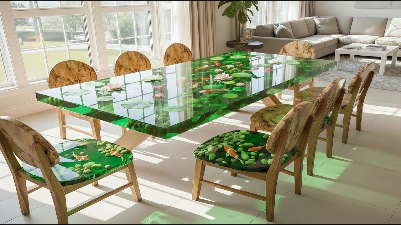 Let's Watch How I Created This Stunning Epoxy Koi Fish Tabletop Art!