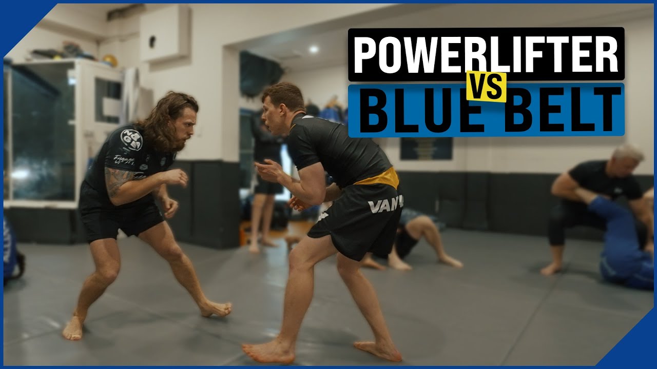 Powerlifter White Belt vs BJJ Blue Belt Rolling Commentary YouTube