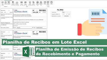 Planilha de Recibos em Lote Excel