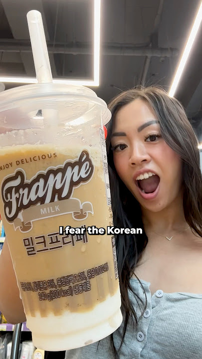 i made a frappe at the korean convenience store! #shorts