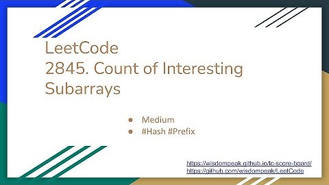 【每日一题】LeetCode 2845. Count of Interesting Subarrays