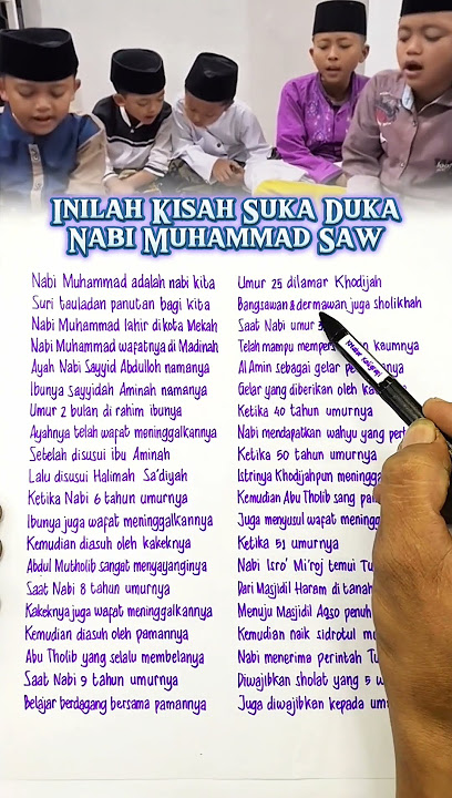 Kisah Suka Duka Nabi Muhammad Saw