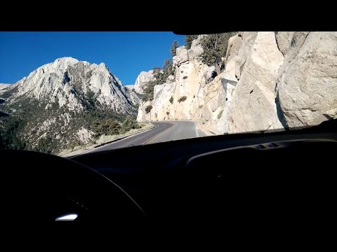 Very steep and dangerous Eastern Sierra scenic drive to Mt Whitney via the Whitney Portal Road