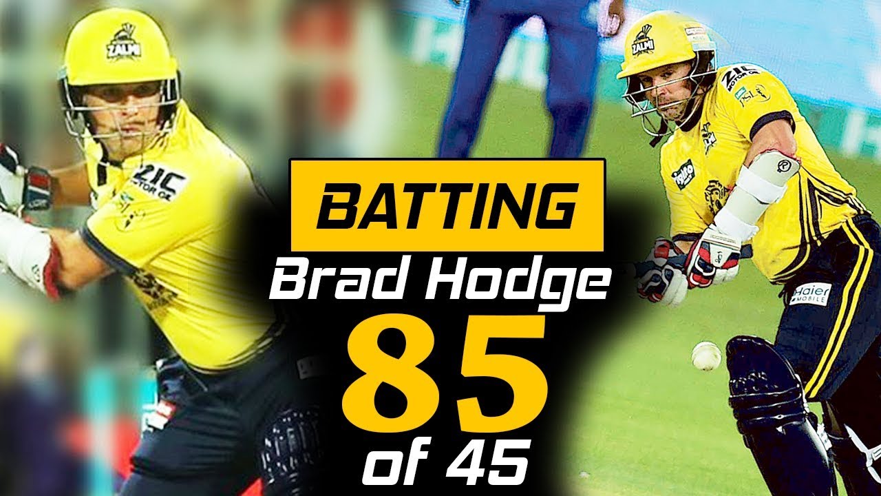 Brad Hodge Smashed 85 Runs with 6 Sixes Karachi Kings vs Peshawar Zalmi HBL PSL YouTube