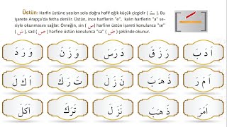 Harekeler 1 Üstün Kuran Harflerinin Üstünlü Okunuşu