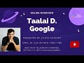 Interview with Google Engineer Taalai, Presented by Jyldyz Academy April 18, 2020