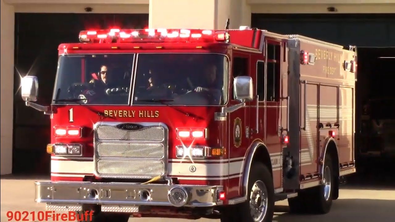 Beverly Hills Fire Dept. Engine 1 Responding YouTube