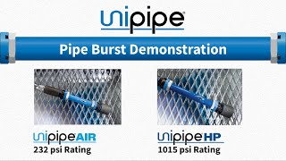 UnipipeAIR & UnipipeHP Pipe Burst Demonstration