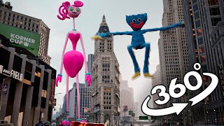 VR 360° GIANTS Mommy Long Legs and Huggy Wuggy attack in New-York!!