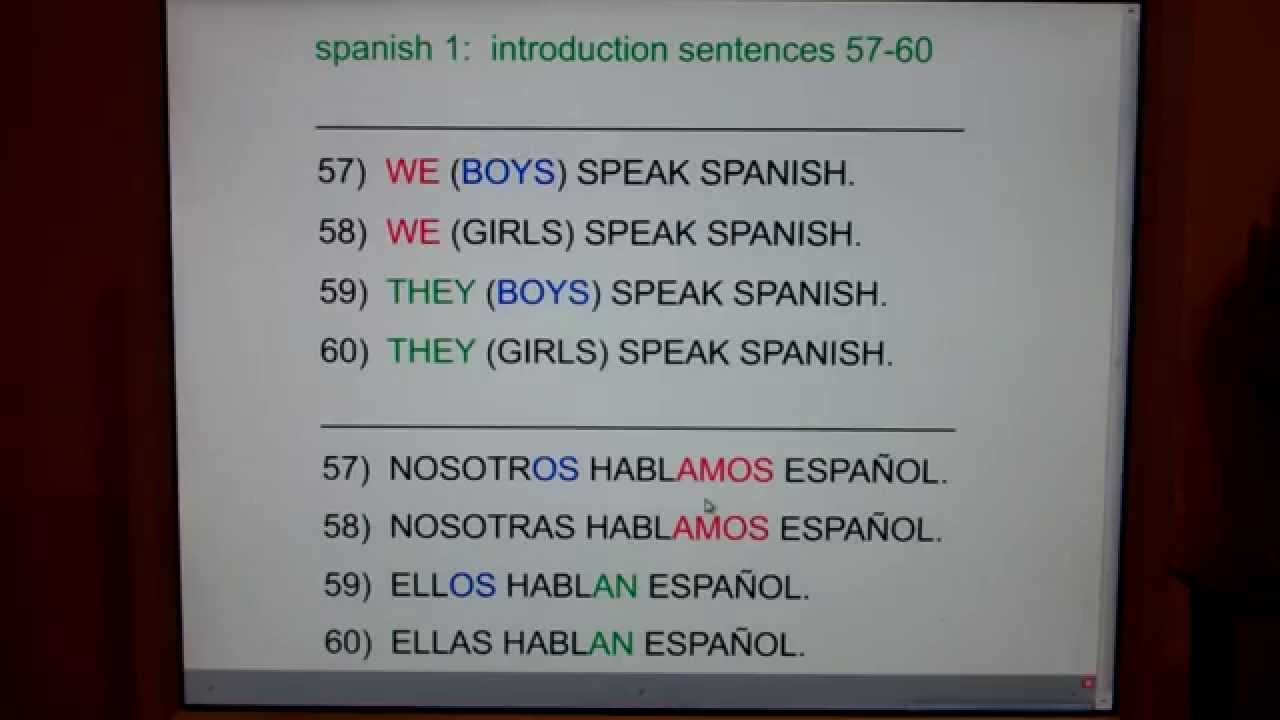 intro 5760 We (boys) speak Spanish... YouTube