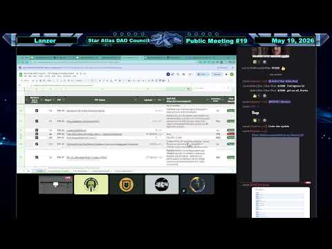 🏛️Star Atlas DAO Council (SAC-3) -- Public Tag-up Meeting -- 2026 May 19