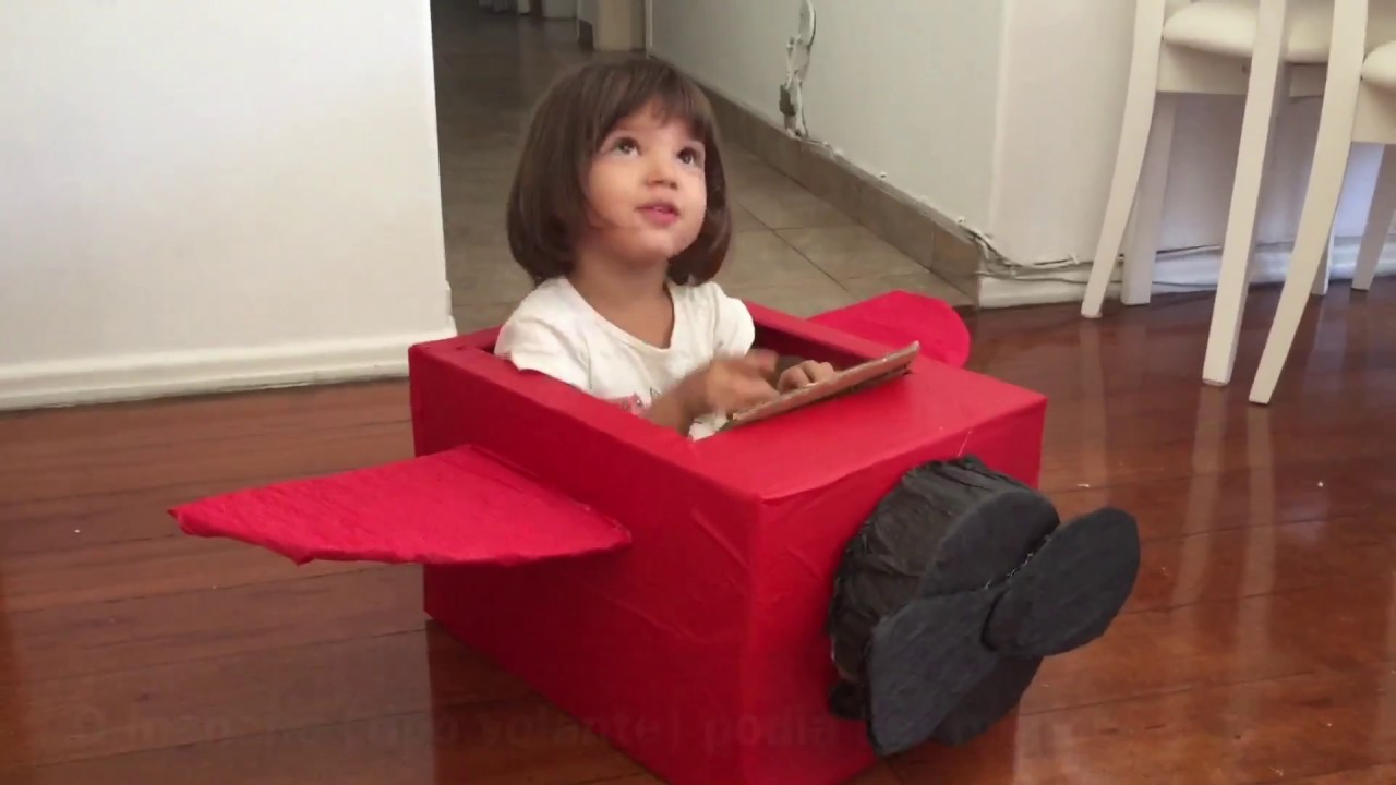 Avião De Caixa De Papelão DIY - Avião com caixa de papelão - YouTube