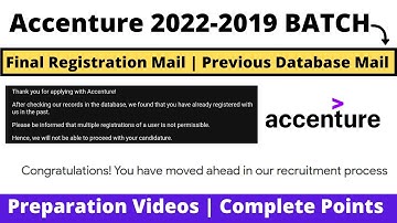 Accenture 2022-2019 Hiring Congratulations Mail | Final Mail | Previous Database Mail Update PART-5