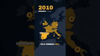 Todos os campeões da Copa do Mundo no mapa (1930 a 2026)