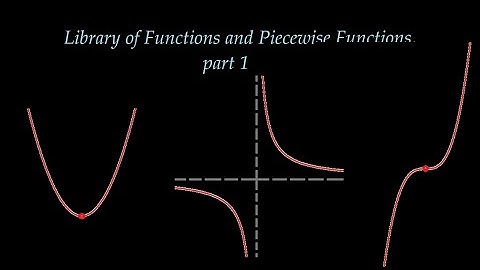 2.4  - Library of Functions and Piecewise Functions, part 1