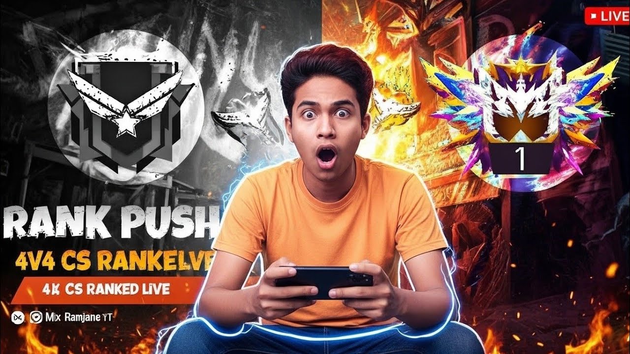 FREE FIRE MAX 4 VS 4 CLASS SQUAD RANK PUSH 😱