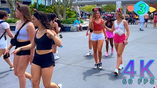 Beautiful Day at Magic Kingdom Disneyland Part 3/4, Orlando Florida USA 4K-UHD