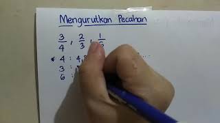 Matematika Kelas 4 Membandingkan Mengurutkan Pecahan dari yang Terkecil
