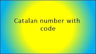 Catalan number with code
