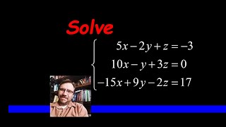 How to Solve Linear System 3x3 with Matrix - INCONSISTENT - No Solution
