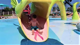 Hanging out in Cedar Point Shores Waterpark and Cedar Point Beach