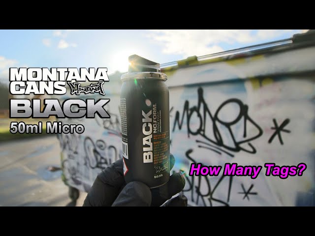 Montana Black 50ml Micro Can - How Many Tags? - YouTube