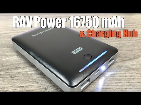 RAVPower 16750 mAh Power Bank and Charging Hub - YouTube