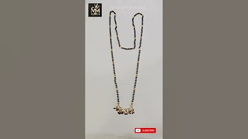 Latest Daily Wear Gold Nallapusalu Design Vanamamanikanta Gold Nallapasupu Jewellery Blackbeads 