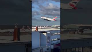 British airways A380 takeoff