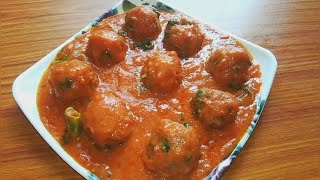 CABBAGE KOFTA CURRY Recipe | Vegetarian Cabbage Kofta Curry | Bandh Gobi Kofta Curry