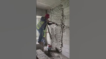 #plastering #rendering #machine #plasteringwork #automatic #wall #gypsum