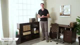 Concepts in Wood Double Wide Wood Veneer Bookcase - Cherry - Product Review Video