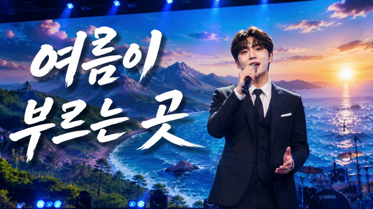 🎵 여름이 부르는 곳 | 남성 보컬 | 락 트로트 발라드 | 감성 AI 음악