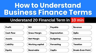 How to Understand Business Finance Terms before you Start a Business