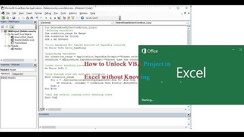 How to unlock the Password protected VBA (visual Basic) Module in Excel through HxD software