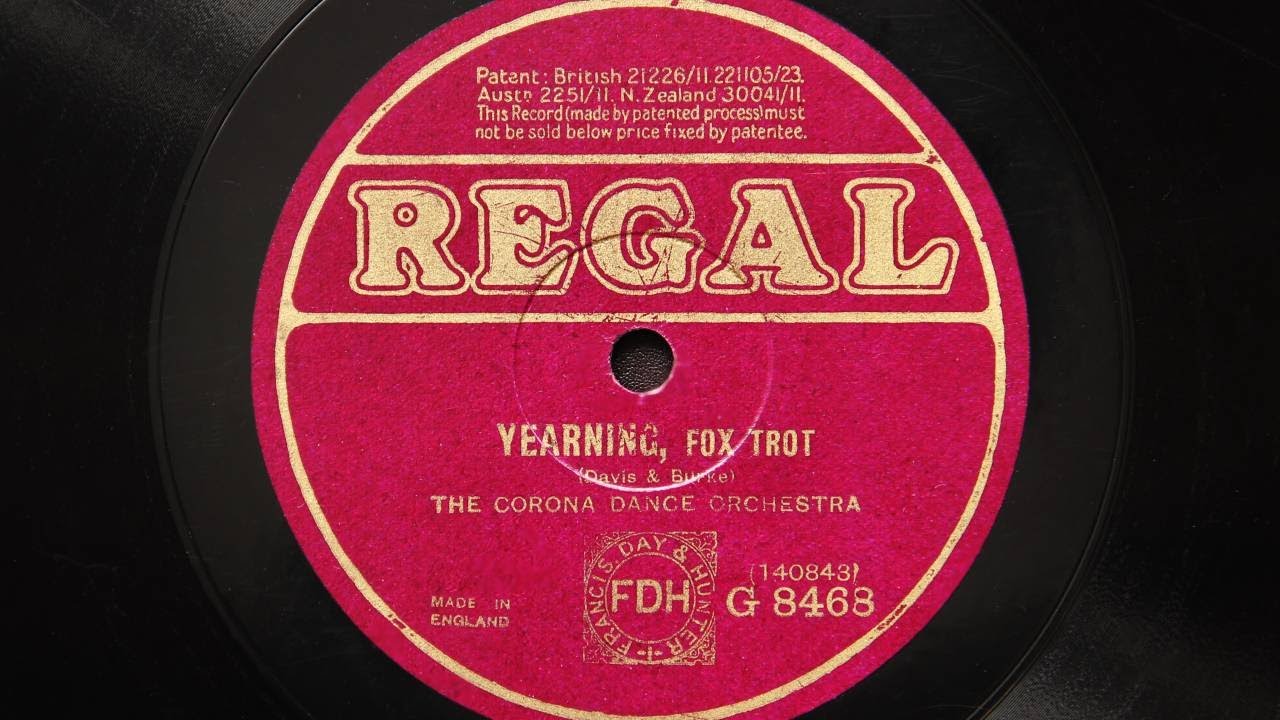 Corona Dance Orchestra (The Promenaders) – Yearning (1925)