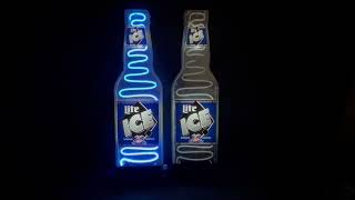MILLER LITE ICE FLASHING NEON MOTION BEER SIGN - 42