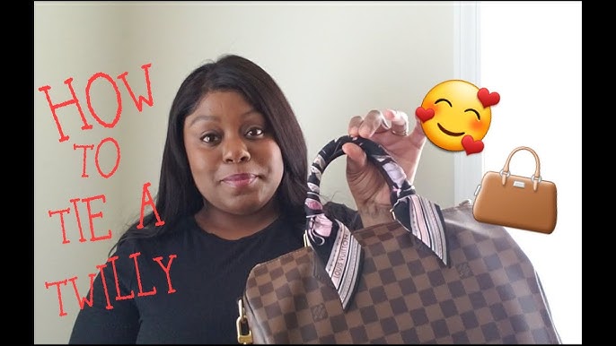 How To Tie Purse Twilly Scarf on Louis Vuitton Speedy 30 Tutorial 