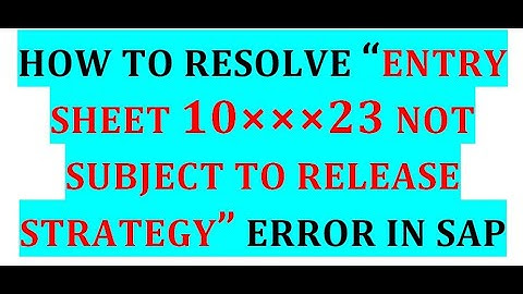 How to resolve SES is not subject to release strategy error in SAP ML81N