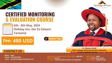 Become A Certified Monitoring & Evaluation Expert -Register for Tanzania