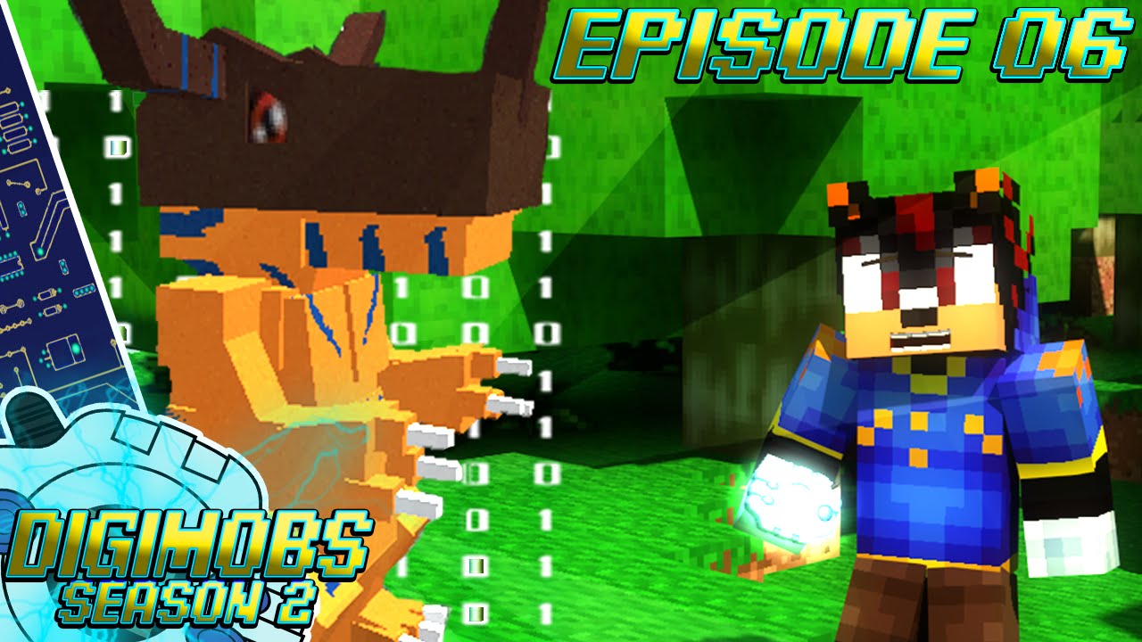 Minecraft Modded Digimobs Survival - #06 ''Agumon Digivolve To GREYMON ...