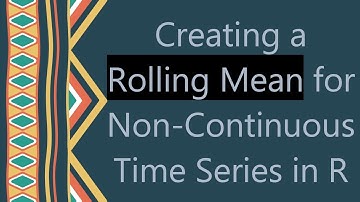 Creating a Rolling Mean for Non-Continuous Time Series in R
