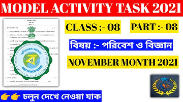 Class 8 Science Model Activity Task Part 8 | November Activity Task 2021 | The Way Of Education