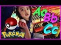 Pokemon ball learning abc letter alphabets catching at the indoor playground