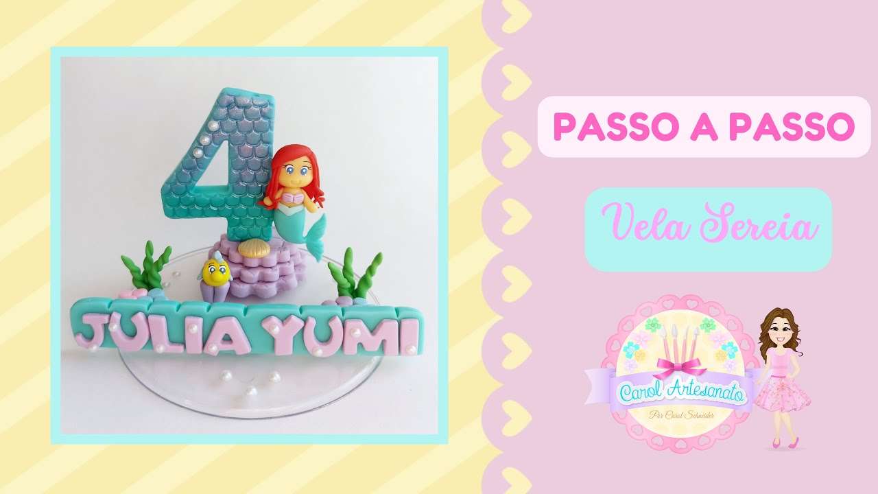 PAP - Vela Sereia em biscuit