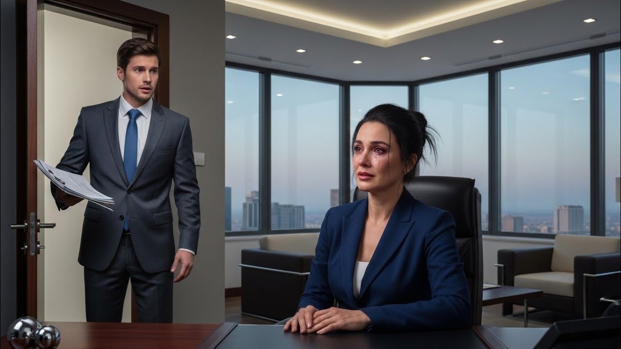Single Dad Walked In on His CEO Boss Crying — Her Quiet Request Shocked Him