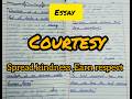 Class 10th English Essay "Courtesy" with Quotations