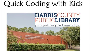 HCPL Tech Talk: Quick Coding with Kids Ep 1