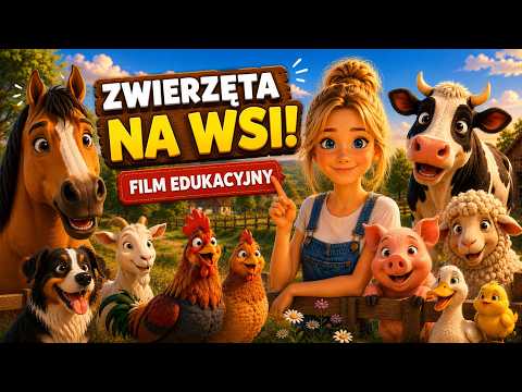 ZWIERZĘTA NA WSI 🐮🐴 Poznaj wiejskie podwórko 🦆🐷 Odgłosy zwierząt & CIEKAWOSTKI 🐓🌾