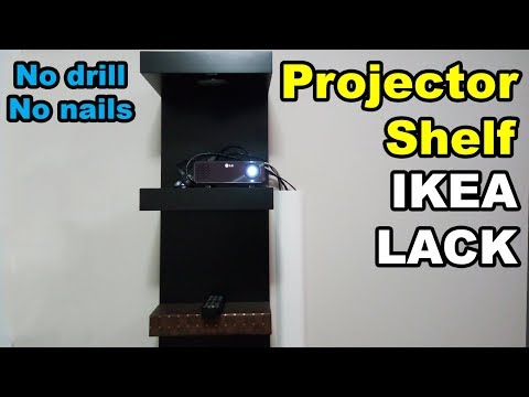 Mount Projector Without Drilling With Ikea Lack Shelf Unit You - Diy Projector Wall Shelf Mount Projector Without Drilling With Ikea Lack Shelf Unit You - Diy Projector Wall Shelf